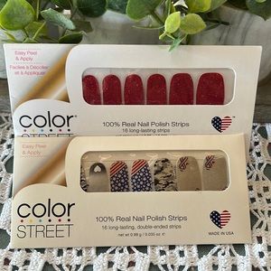 Color Street  Bundle HTF Because of the Brave and Cran-tastic